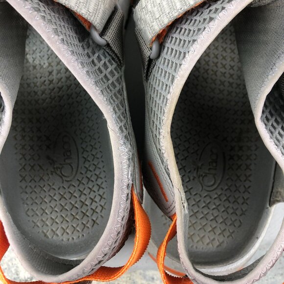 Chaco Mens Size 10** Odyssey Grey Orange Double Pull Loop Buckle Outdoor Sandals main image 4